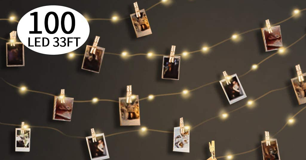 100LED Fairy Lights with 50 Photo Clips Only $7.79 Shipped on Amazon (Regularly $12.99)