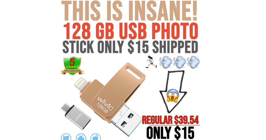 128 GB USB Flash Drive Photo Stick Only $15 Shipped on Amazon (Regularly $39.54)