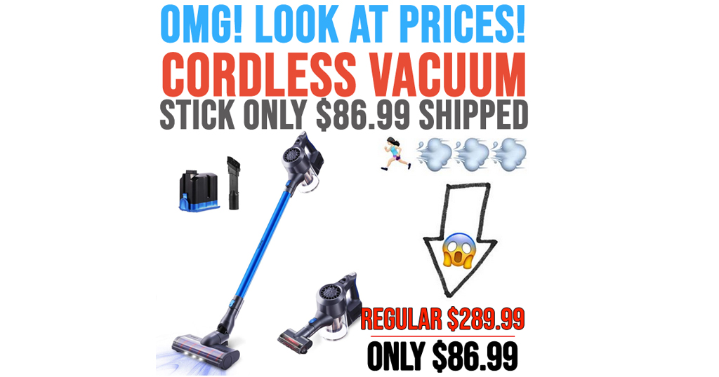 Cordless Vacuum Battery Stick Only $86.99 on Amazon (Regularly $289.99)