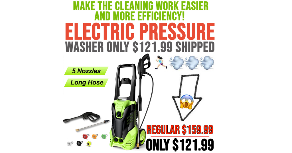 Electric Pressure Washer Only $121.99 on Amazon (Regularly $159.99)