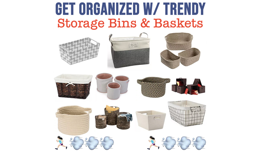 Get Organized w/ Trendy Storage Bins & Baskets from $6 on Kohls.com