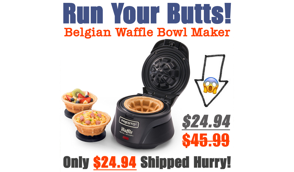 Belgian Waffle Bowl Maker Just $24.94 Shipped on Amazon (Regularly $45.99)