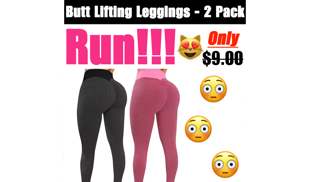 Butt Lifting Leggings - 2 Pack Only $9.00 Shipped on Amazon