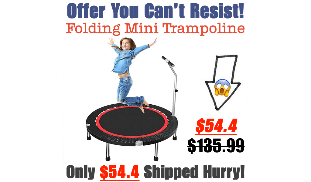 Folding Mini Trampoline Only $54.4 Shipped on Amazon (Regularly $135.99)