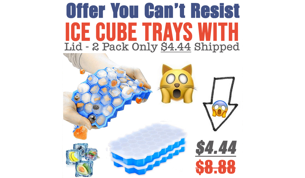Ice Cube Trays with Lid - 2 Pack Only $4.44 Shipped on Amazon (Regularly $8.88)