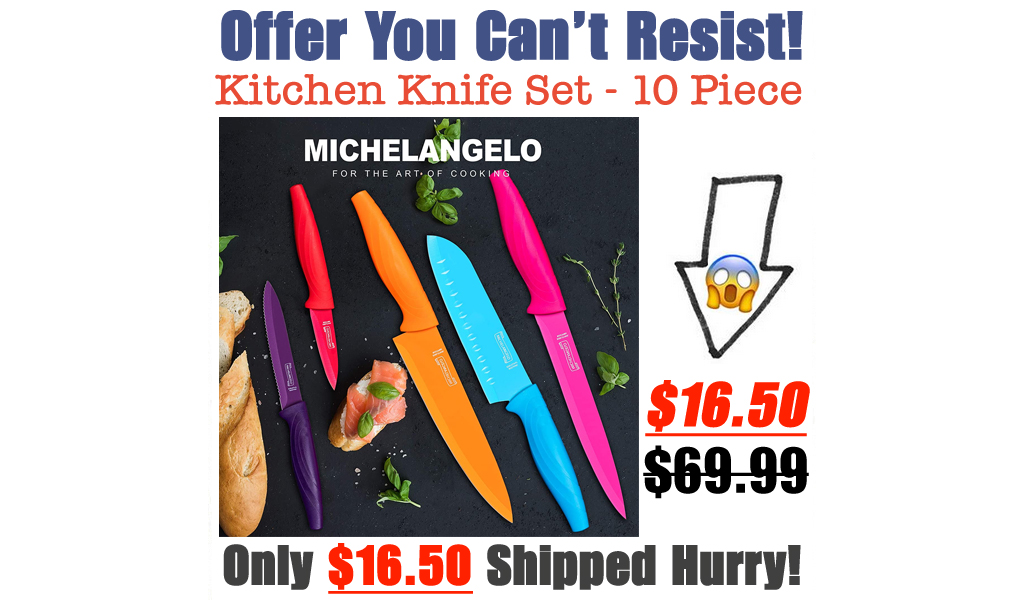 Kitchen Knife Set - 10 Piece Only $16.50 Shipped on Amazon (Regularly $69.99)