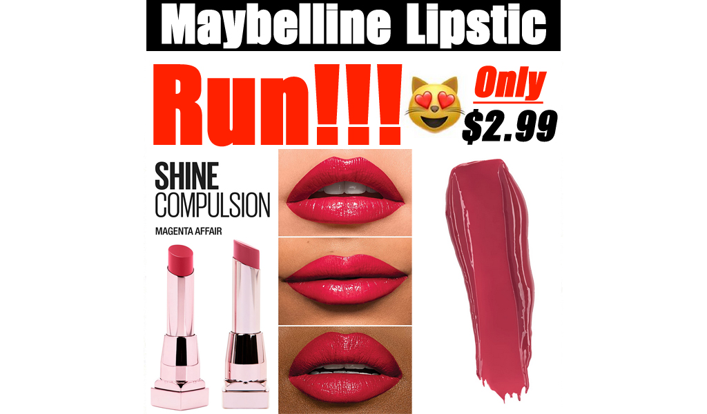 Maybelline Lipstic Only $2.99 Shipped on Amazon (Regularly $5.99)