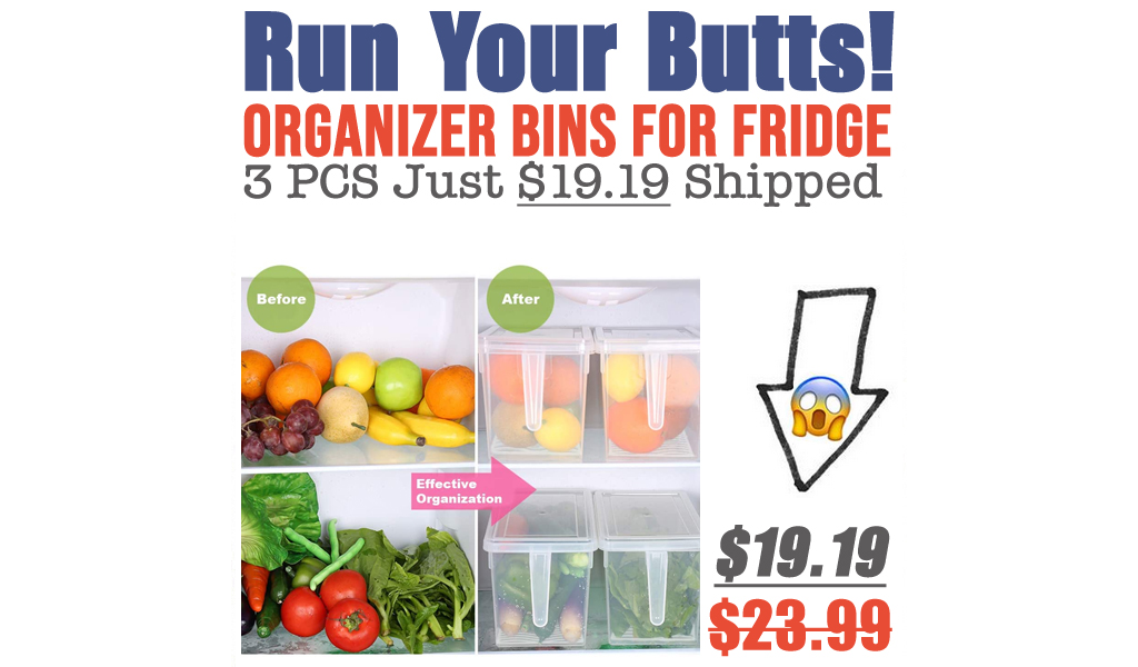 Organizer Bins for Fridge - 3 PCS Just $19.19 Shipped on Amazon (Regularly $23.99)