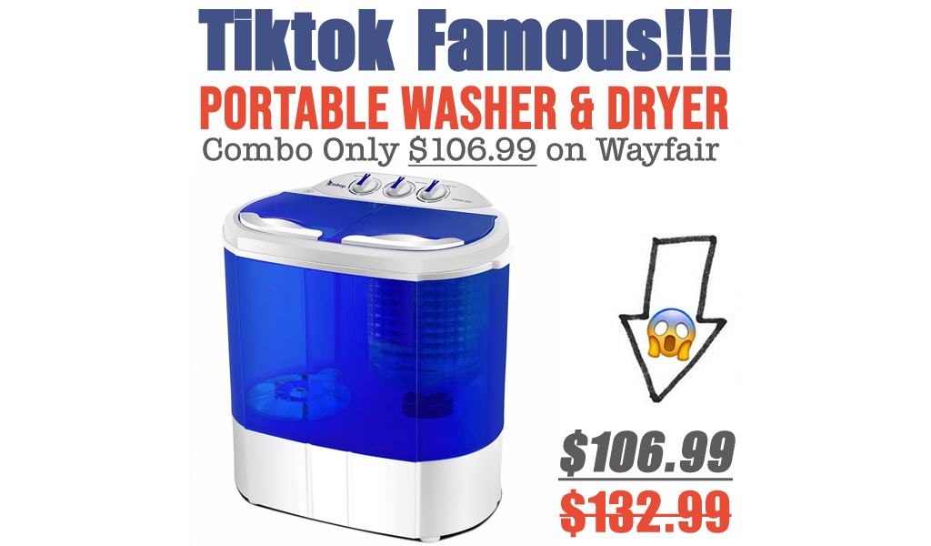 Portable Washer & Dryer Combo Only $106.99 on Wayfair (Regularly $132.99)