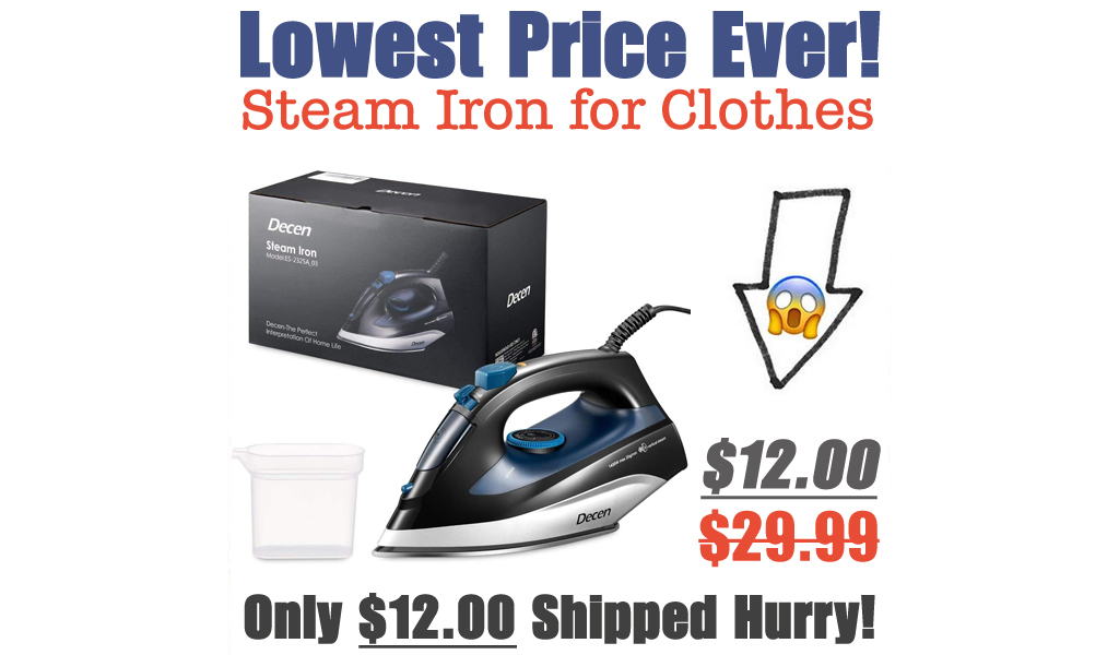 Steam Iron for Clothes Just $12.00 Shipped on Amazon (Regularly $29.99)