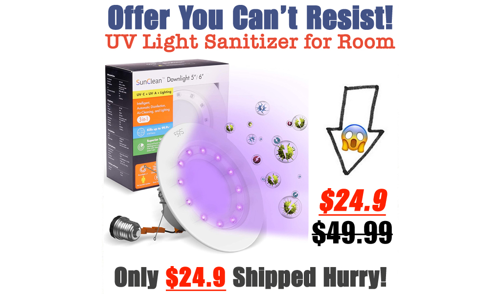 UV Light Sanitizer for Room Only $24.9 Shipped on Amazon (Regularly $49.99)
