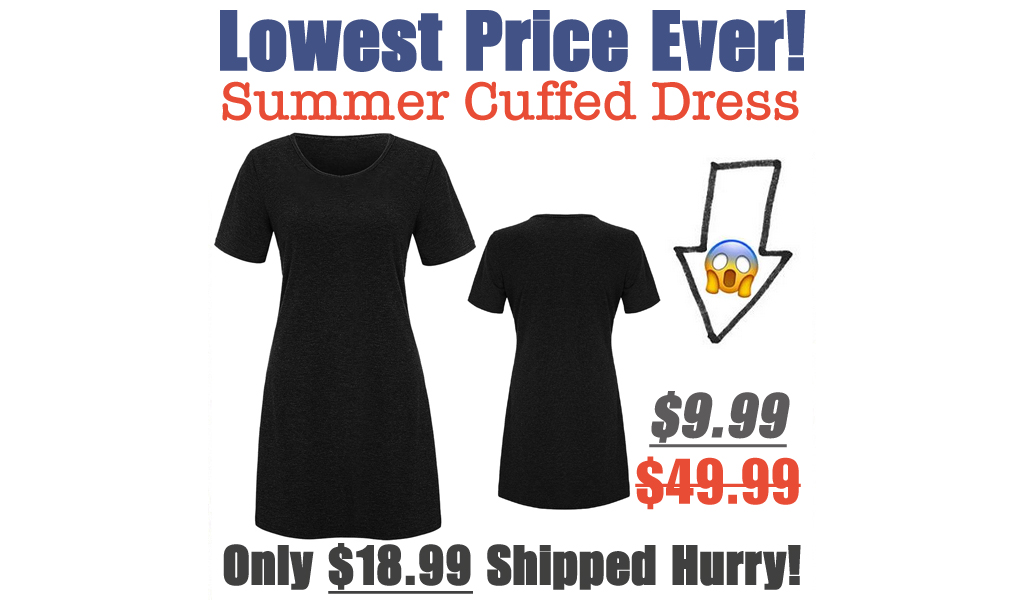 Women's Summer Cuffed Dress Just $9.99 Shipped on Amazon (Regularly $49.99)