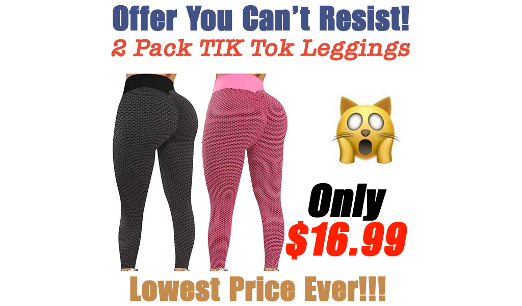 2 Pack TIK Tok Leggings Only $16.99 Shipped on Amazon