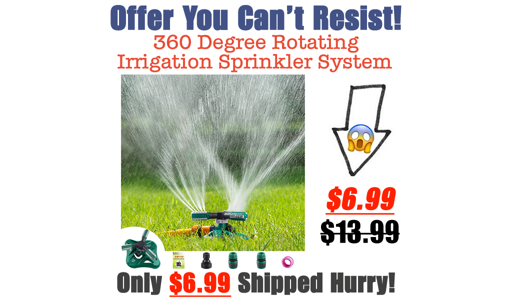 360 Degree Rotating Irrigation Sprinkler Only $6.99 Shipped on Amazon (Regularly $13.99)