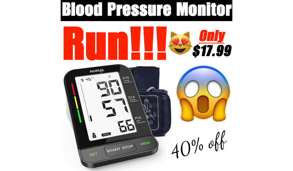 Blood Pressure Monitor Only $17.99 Shipped on Amazon (Regularly $29.99)