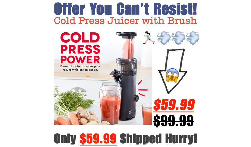 Cold Press Juicer with Brush Only $59.99 Shipped on Amazon (Regularly $99.99)