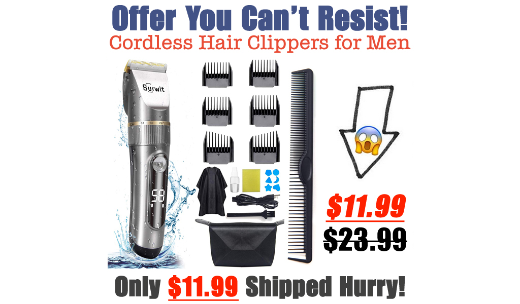 Cordless Hair Clippers for Men Only $11.99 Shipped on Amazon (Regularly $23.99)