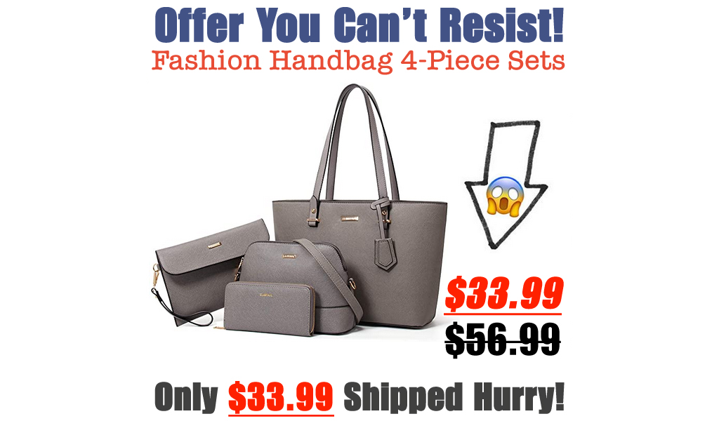 Fashion Handbag 4-Piece Sets Only $33.99 Shipped on Amazon (Regularly $56.99)