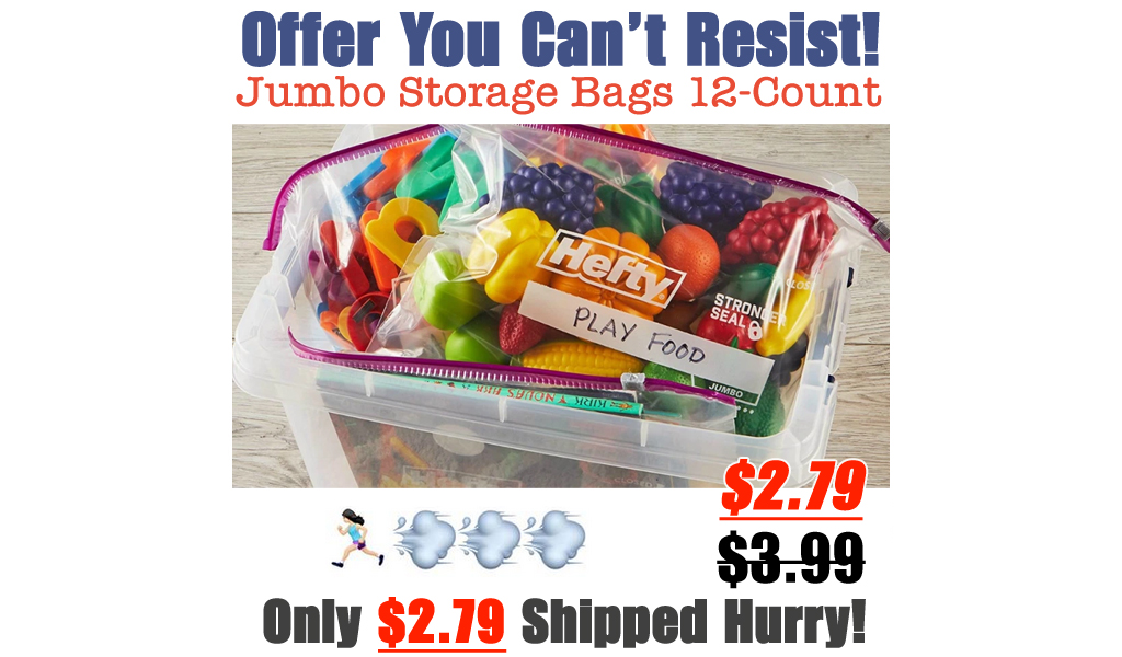 Hefty Slider Jumbo Storage Bags 12-Count Only $2.79 Shipped on Amazon