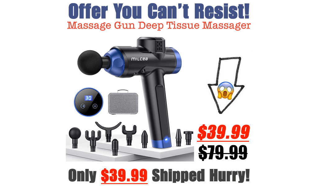 Massage Gun Deep Tissue Massager Only $39.99 Shipped on Amazon (Regularly $79.99)