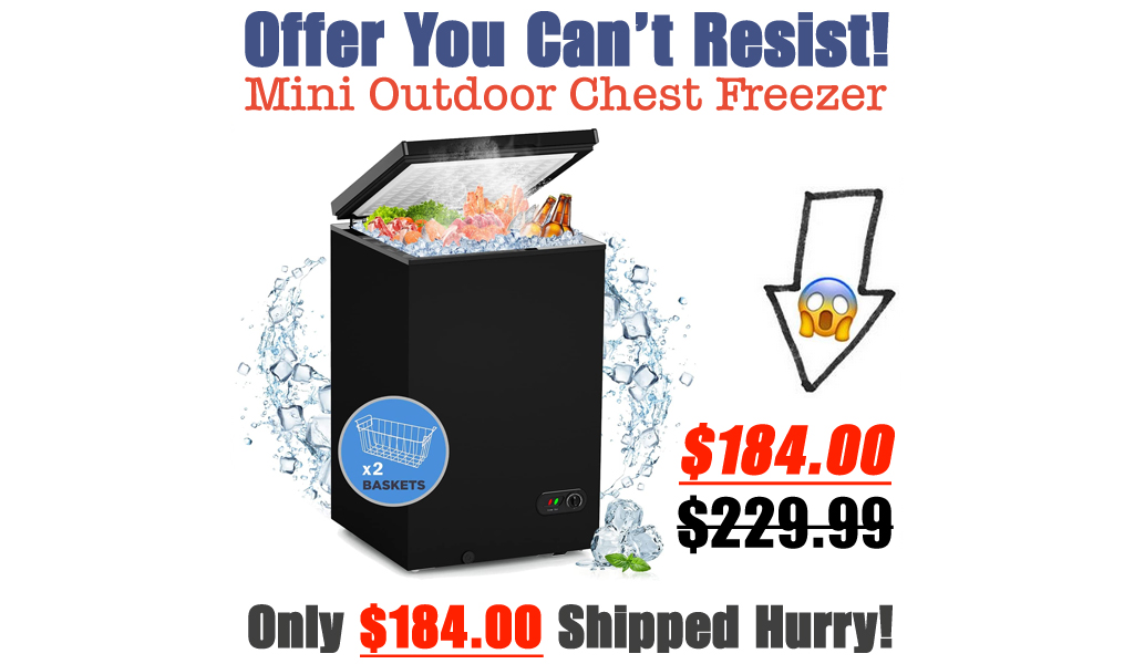 Mini Outdoor Chest Freezer Only $184.00 Shipped on Amazon (Regularly $229.99)