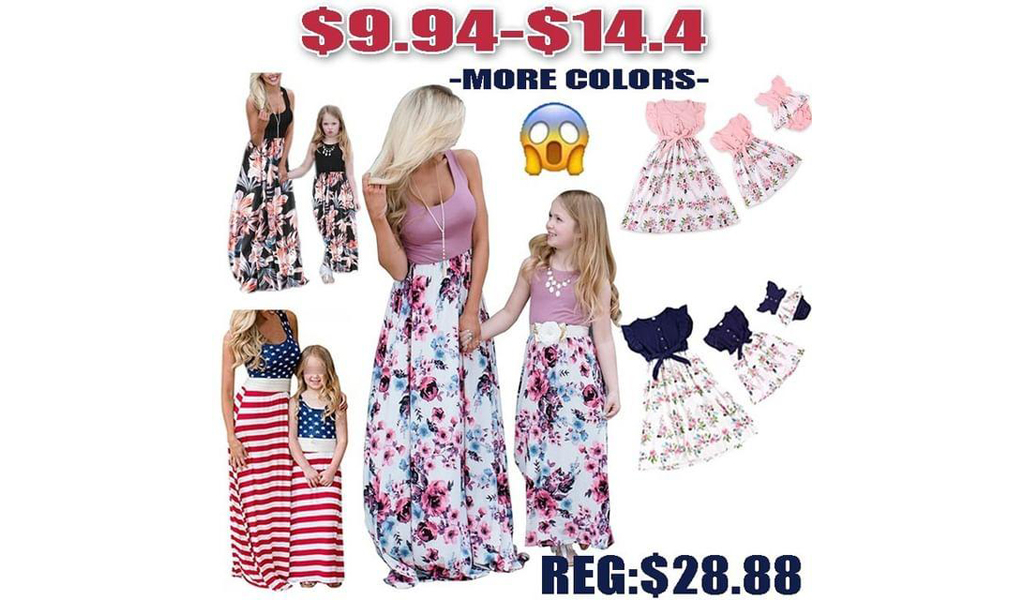 Mommy And Me Dresses+Free Shipping!