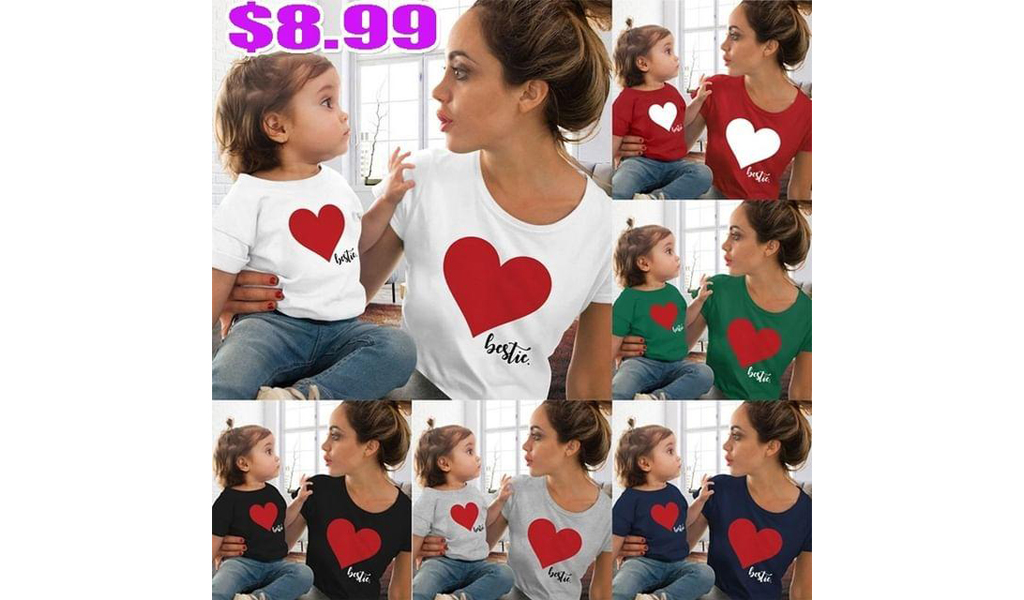 Mommy And Me T-Shirts 6 colors+Free Shipping!