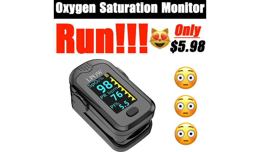 Oxygen Saturation Monitor Only $5.98 Shipped on Amazon (Regularly $18.95)
