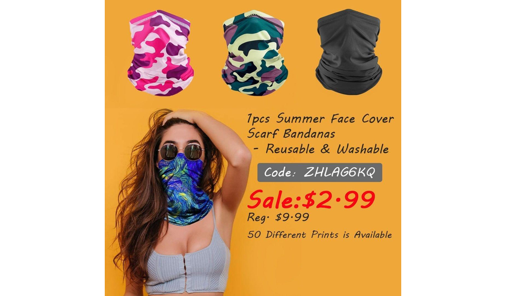 Summer Face Cover Scarf Only $2.99 Shipped on Amazon (Regularly $9.99)