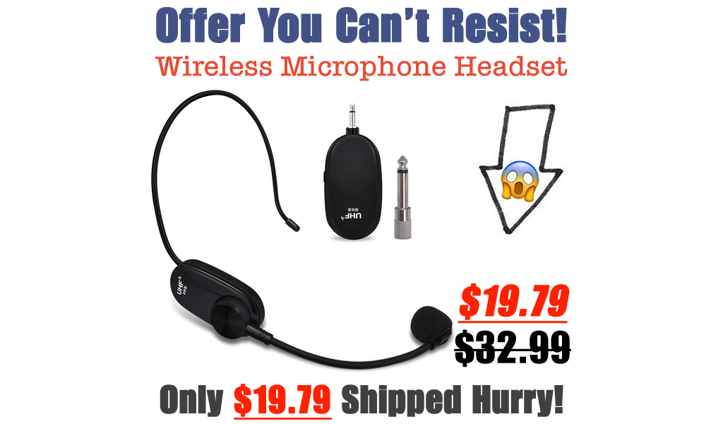 Wireless Microphone Headset Only $19.79 Shipped on Amazon (Regularly $32.99)