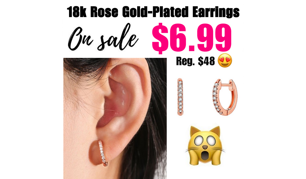 18k Rose Gold-Plated Slim Huggie Earrings Only $6.99 on Zulily (Regularly $48)