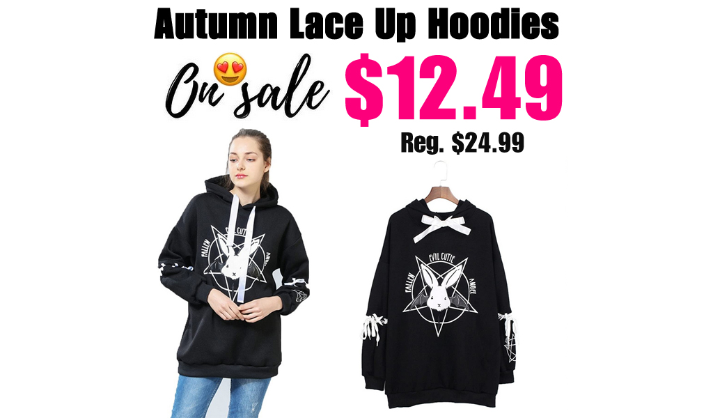 Autumn Lace Up Hoodies Only $12.49 Shipped on Amazon (Regularly $24.99)