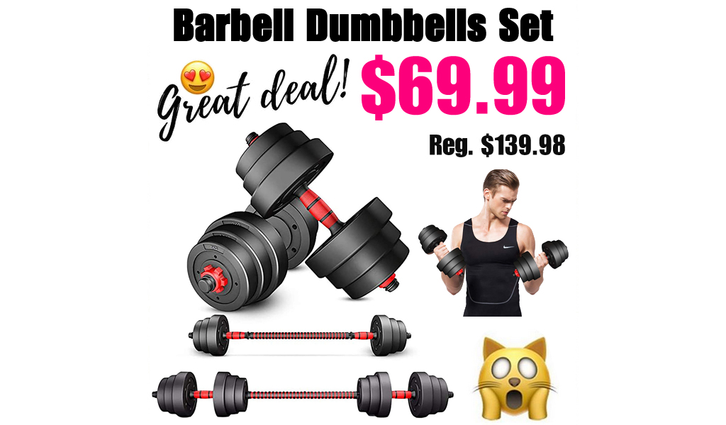 Barbell Dumbbells Set Only $69.99 Shipped on Amazon (Regularly $139.98)