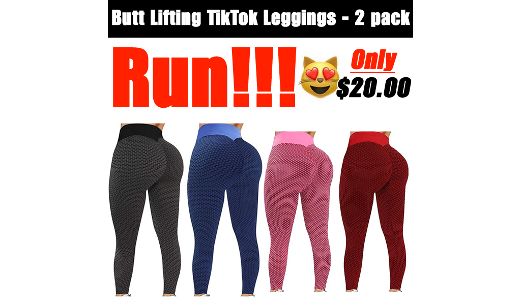 Butt Lifting TikTok Leggings - 2 pack Only $20.00 Shipped on Amazon (Regularly $66.99)