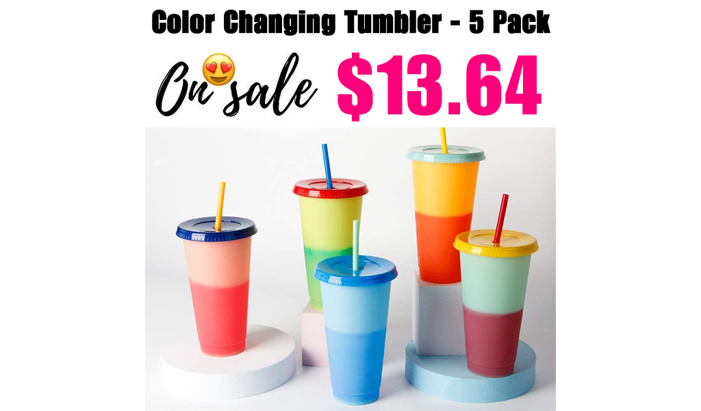 Color Changing Tumbler - 5 Pack Only $13.64 Shipped on Amazon
