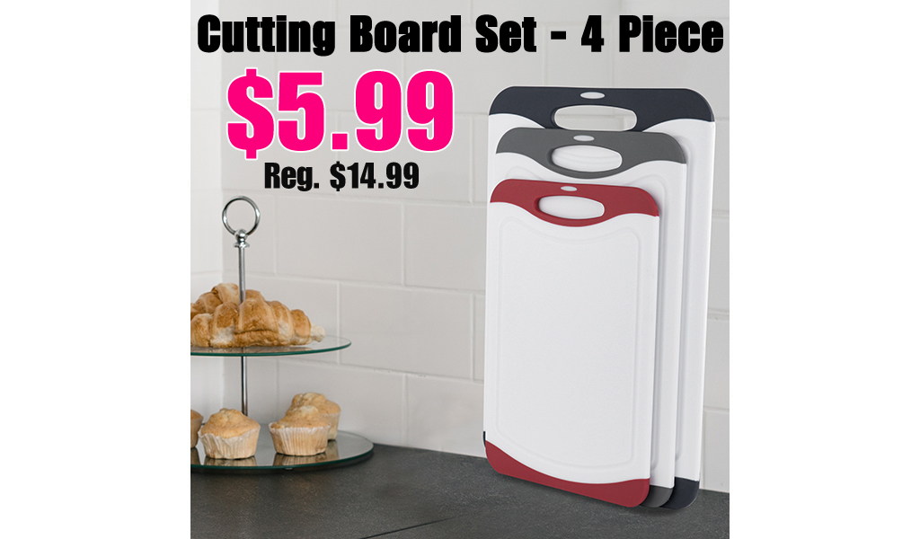 Cutting Board Set - 4 Piece Only $5.99 Shipped on Amazon (Regularly $14.99)