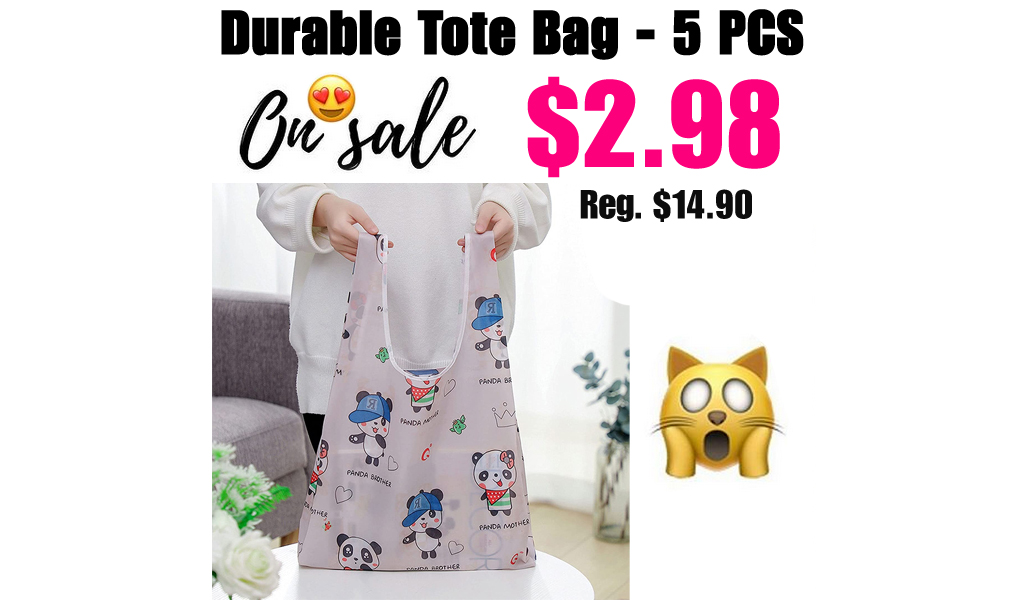Durable Tote Bag - 5 PCS Only $2.98 Shipped on Amazon (Regularly $14.90)