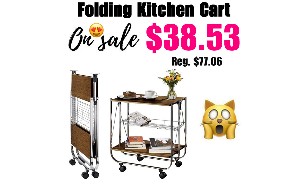 Folding Kitchen Cart Only $38.53 Shipped on Amazon (Regularly $77.06)