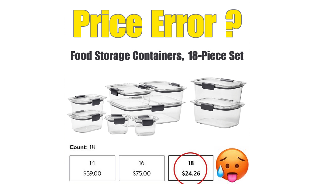 Food Storage Containers, 18-Piece Set from Just $24.26 on Walmart