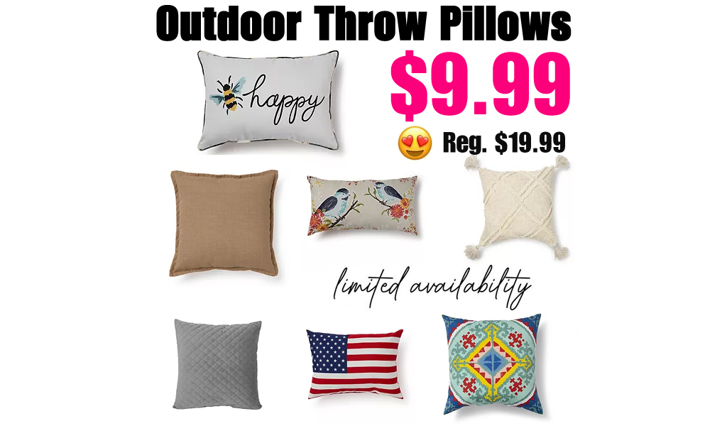 Outdoor Throw Pillows from $5.66 Each (Regularly $20)