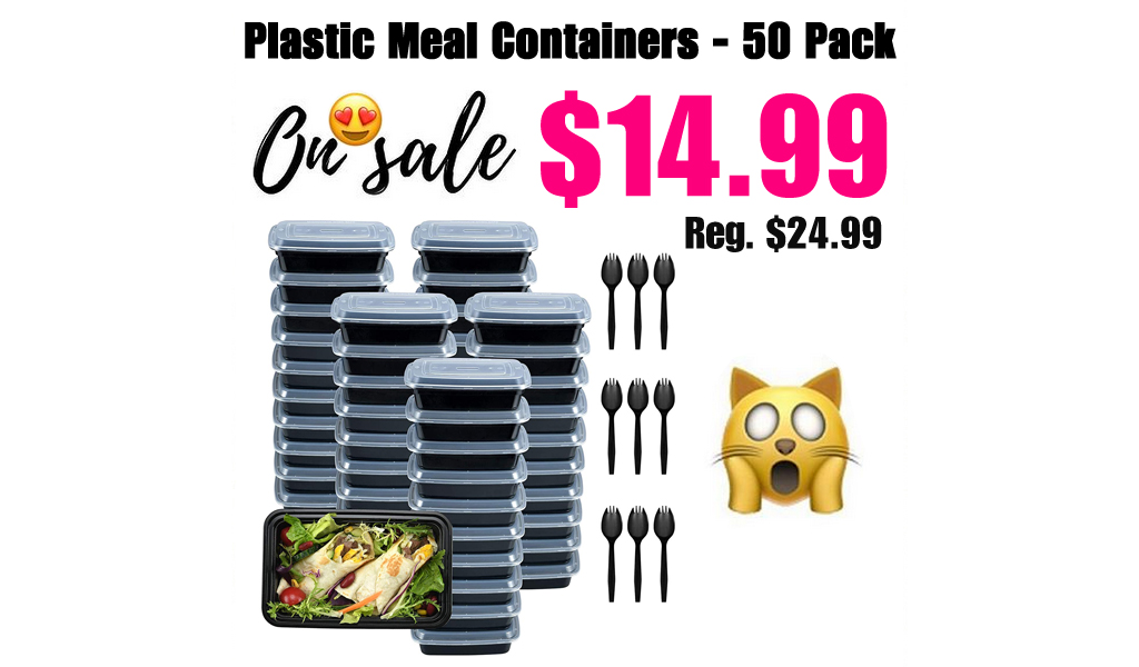 Plastic Meal Containers - 50 Pack Only $14.99 Shipped on Amazon (Regularly $24.99)