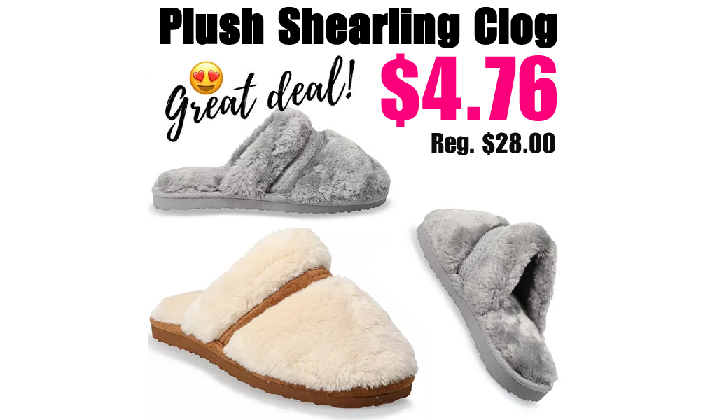 Plush Shearling Clog Only $4.76 on Kohl’s.com (Regularly $28.00)