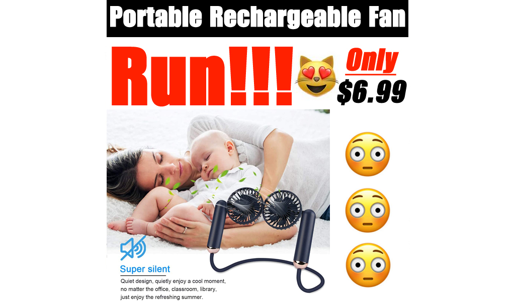 Portable Rechargeable Fan Only $6.99 Shipped on Amazon