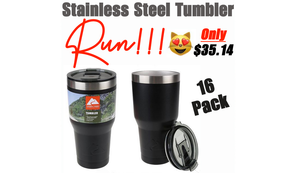 Stainless Steel Tumbler - 16 Pack Only $35.14 Shipped on Walmart