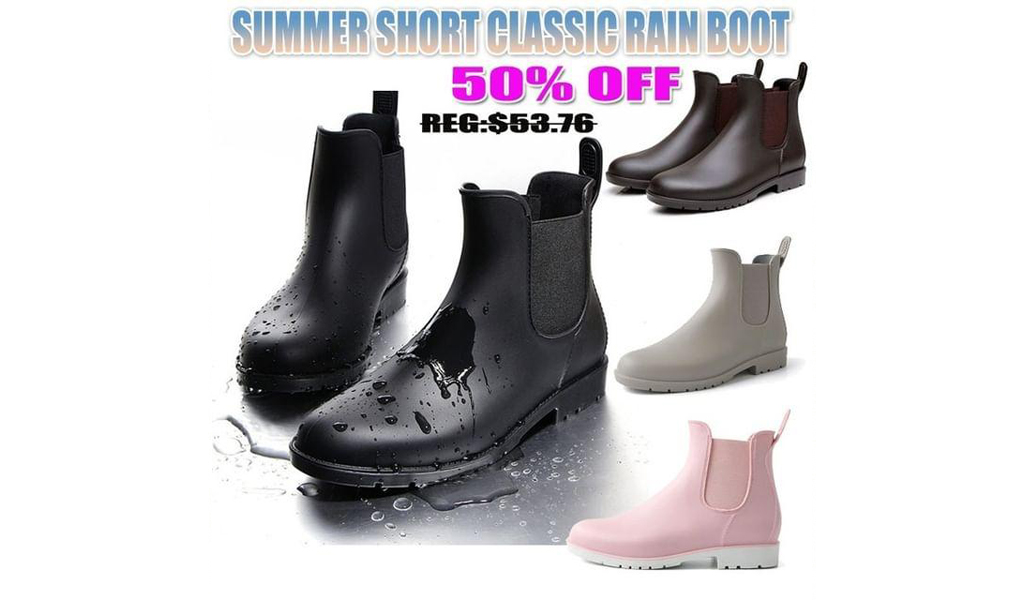 Unisex Summer Short Classic Rain Waterproof Boots +Free Shipping!