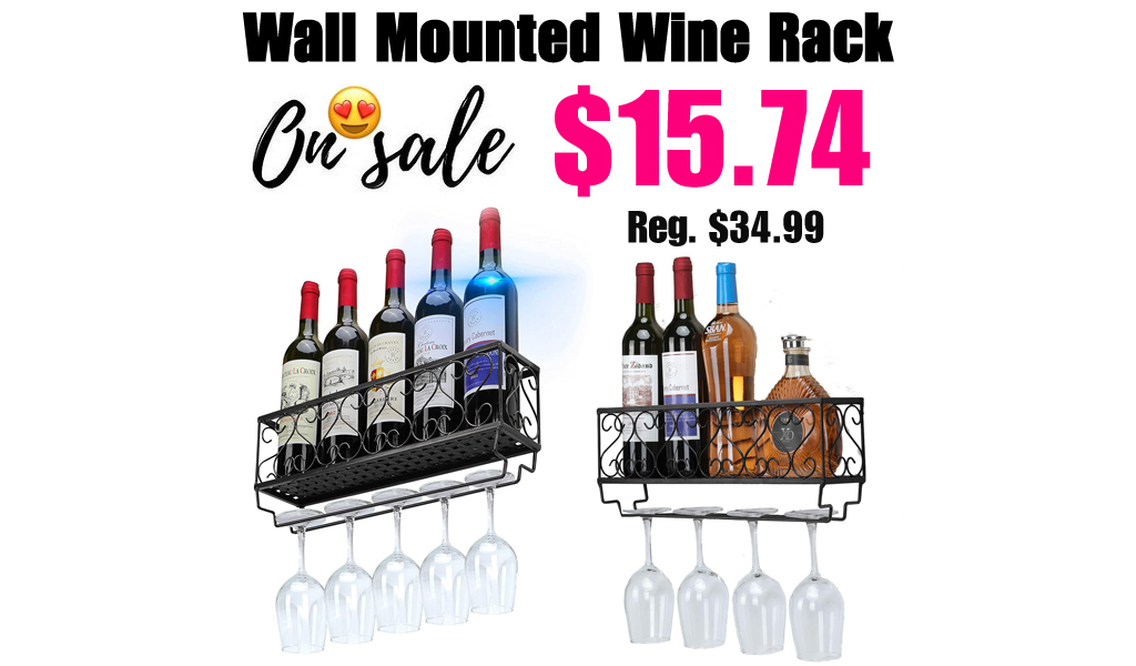 Wall Mounted Wine Rack Only $15.74 Shipped on Amazon (Regularly $34.99)