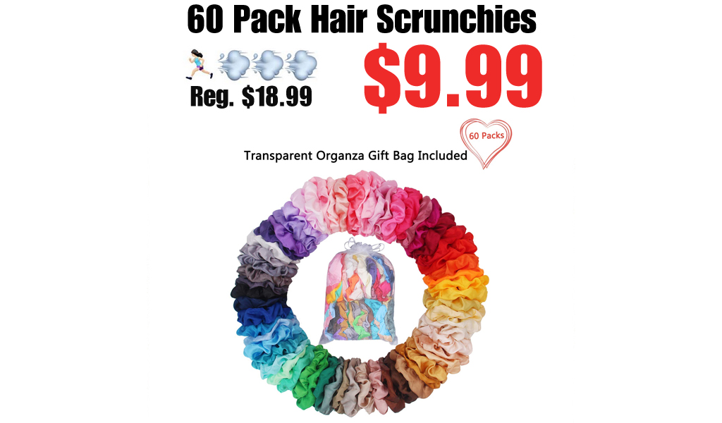 60 Pack Hair Scrunchies Only $9.99 Shipped on Amazon (Regularly $18.99)