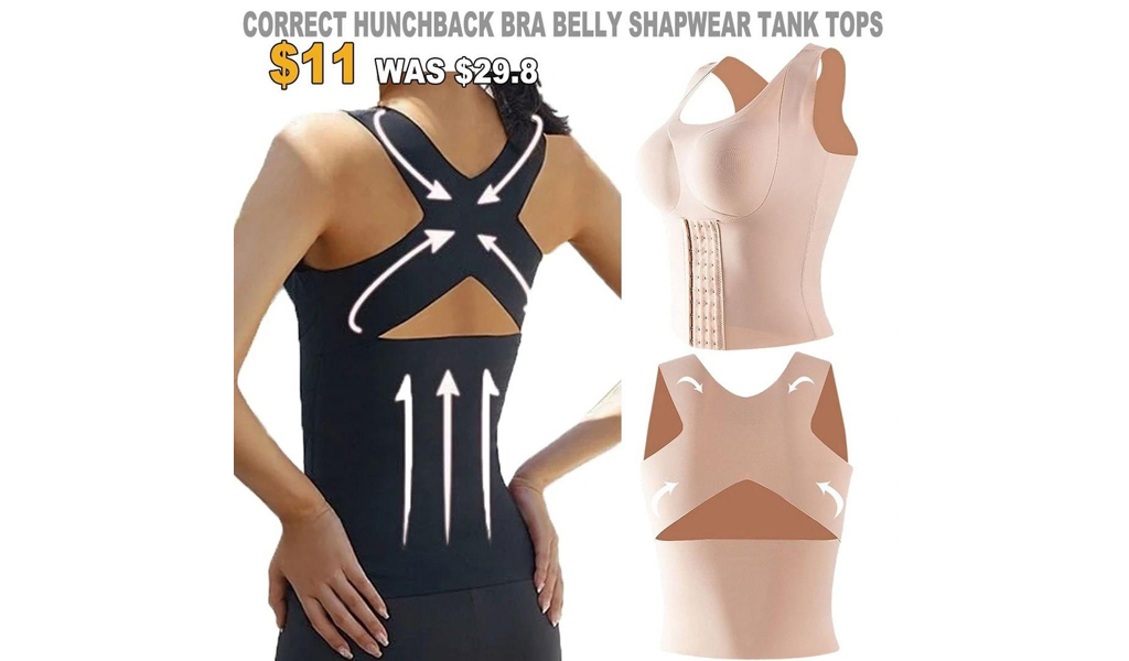 Correct hunchback bra belly shapwear tank tops +Free Shipping!