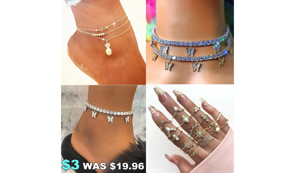 Fashion Rhinestone Necklace Anklet Bracelet+Free Shipping!