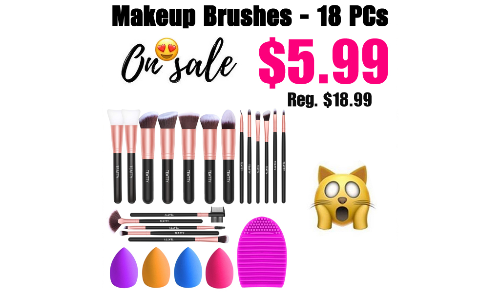 Makeup Brushes - 18 PCs Only $5.99 Shipped on Amazon (Regularly $18.99)